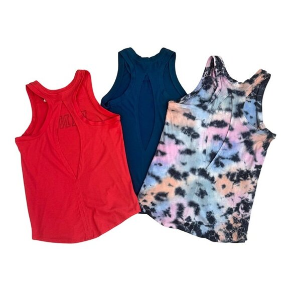 PINK Victoria's Secret Racerback Tanks! Lot of 3, XS, EUC! Red/Blue/Tie Dye - Picture 6 of 8